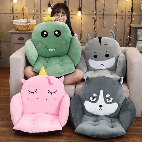 Cartoon Animal Chair Cushion for Home Decor Lumbar Back Suppor Thicken Seat Pad Sofa Home Decorative Pillow Car Seat Gift