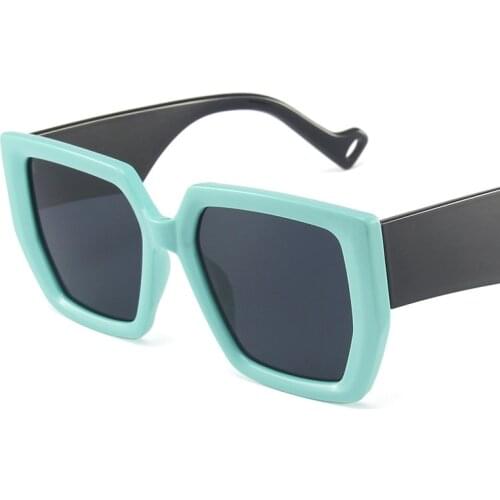 Women Oversized Square Sunglasses Vintage Designer Sun Glasses Polygon Shades UV400 Men Luxury Brand Male Female black Eyewear