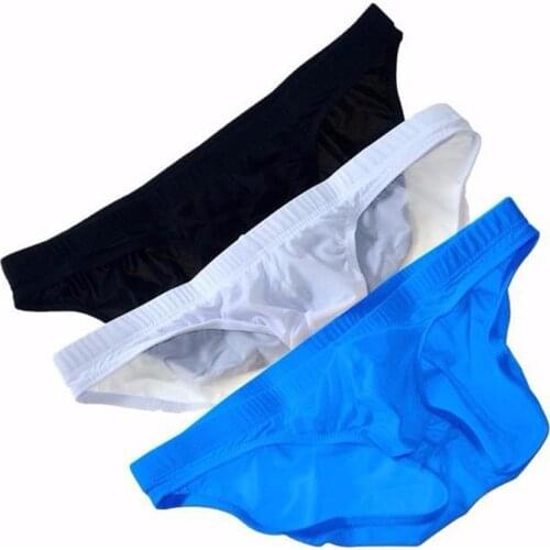 Thong and G String Men Sexy Ice Silk Underwear Ultra-Thin Panties Male Briefs Tanga hombre Exotic Lingerie cueca Underpants A30