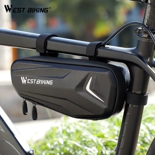 WEST BIKING Bike Bicycle Bags Top Tube Front Frame Bag Waterproof MTB Bike Triangle Pouch Large Capacity Bag Bike Accessories