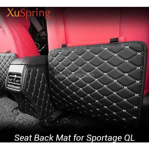 Car Front Seat Back Anti-kick Protective Mat Cover Cushion 3pcs/set For KIA Sportage QL 2015-2019