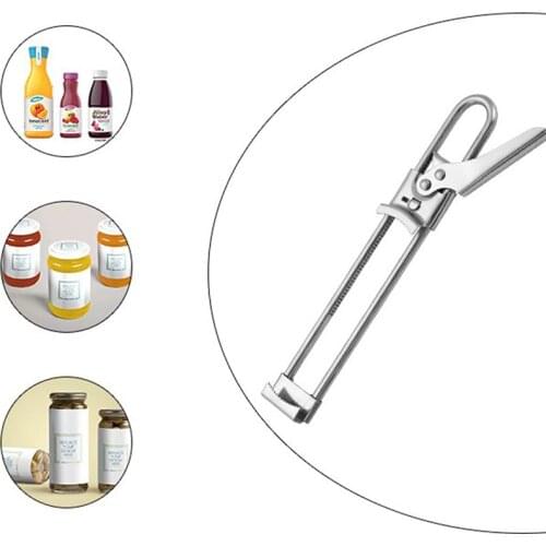1pc Stainless Steel Adjustable Can Opener Multifunctional Beer Bottle Opener