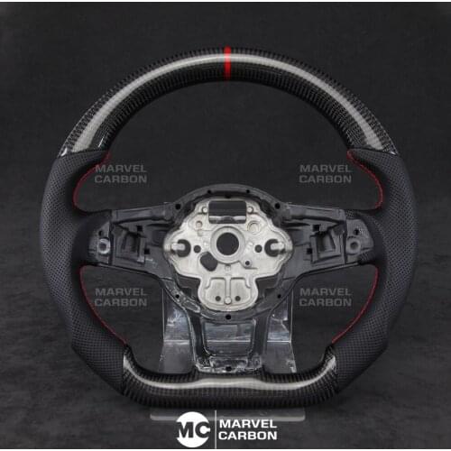 100% REAL CARBON FIBER STEERING WHEEL COMPATIBLE WITH VW GTI