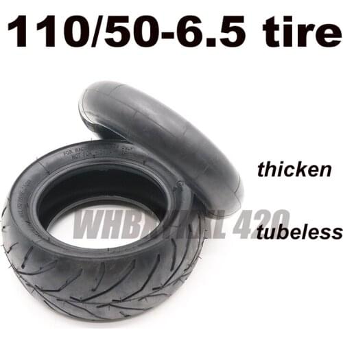 110 / 50-6.5 tire parts of electric motorcycle scooter outer and inner rear-resistant non-slip tubeless rubber tires