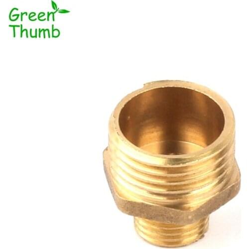 26pcs Green Thumb Brass Connector 1/4 Inch to 1/2 Inch Male Thread Brass Straight Joints for Home Garden Irrigation
