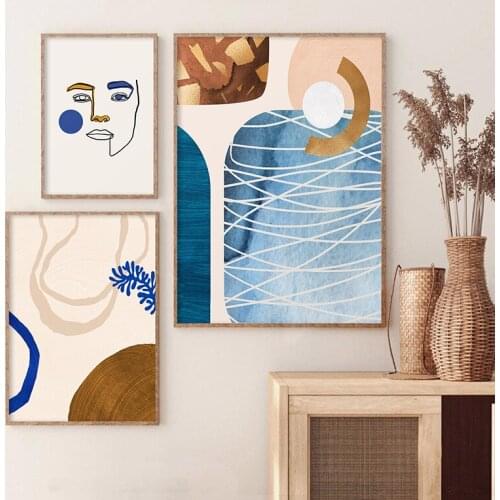 Abstract Line Drawing Figure Canvas Painting Wall Art Pictures Posters And Prints Modern Home Decoration For Living Room Bedroom