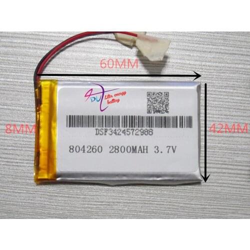3.7V tablet battery 804260 084260 mobile devices digital products 2800mAH