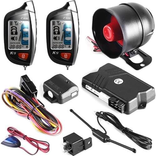 Engine Start Two-Way Car Alarm WIth Remote Starter 3000M Security Central Locking Door Automation Control Immobilizer Autostart