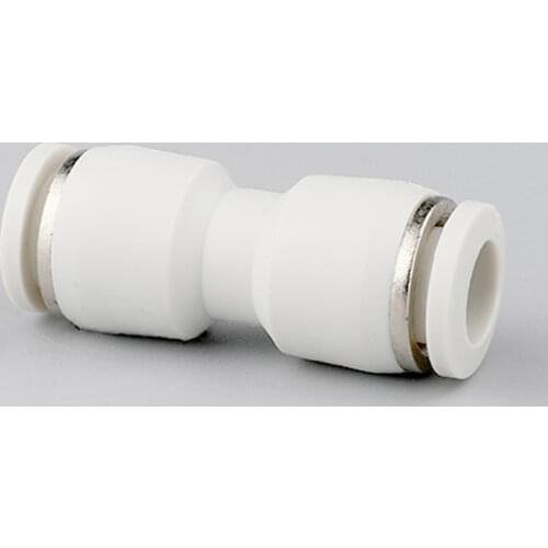 White Cap Fit 4/6/8/10/12/16mm OD Tube Reducing/Euqal Coupler Pneumatic Push In Connector Quick Release Air Fitting