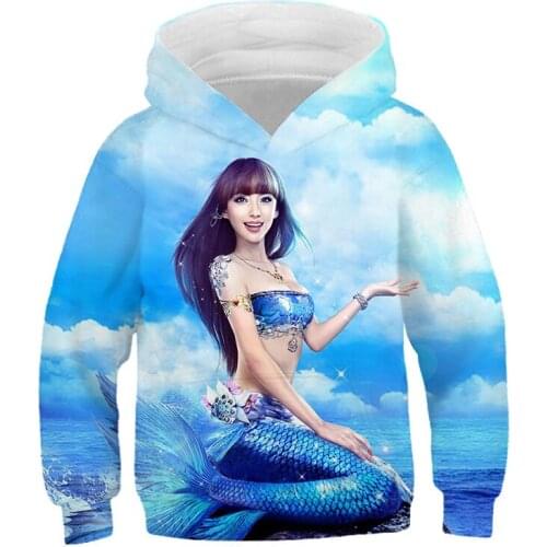 Children Hoodies Leisure Letter Printed Long Sleeve Hooded Pullovers Casual Korean Sweatshirt Tops Marine Life Coral Starfish