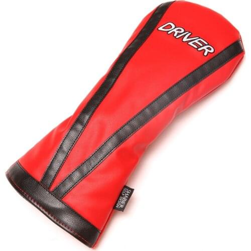 Red Black PU Leather #1 Driver Golf Club Headcover for Mavrik TSi G410 G425 KING F9 SPEEDZONE