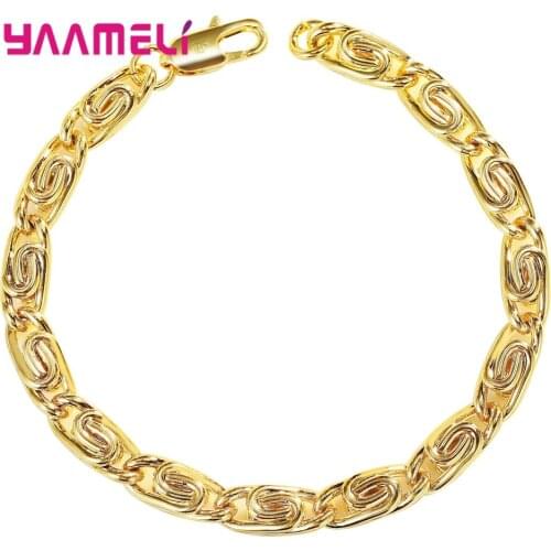 Statement Rock Necklace Bracelet for Women Men Party Accessories Heavy 18KGF Metal Chains Hip Hop Party Jewelry Gift Set