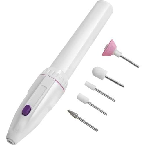 Multi-functional 5 in1 Practical Electric Mini Nail Drill Carve Grinder Machine Classic Professional Buffer File