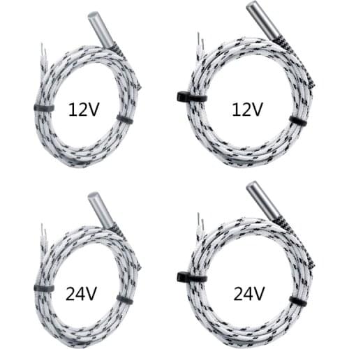 12V/24V 50W 3.3/6.5ft Cable 3D Printer Cartridge Heater 6x20mm Heating Element for V6 J-Head Extruder T21A