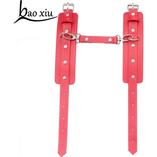 New Vintage Sexy Female Leather Harness Bracelet Metal Buckle Gothic Harness Waist To Leg Suspenders Garter Bangle for Women