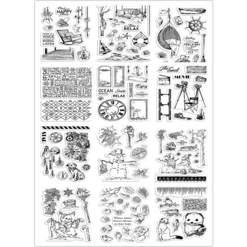 Transparent Clear Silicone Stamp Seal for DIY scrapbooking photo album Decorative clear stamps A1072