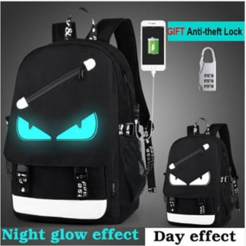 Children Backpack School Bags For Boy Girls Anime Luminous School Backpack Kids Waterproof Book Bag USB Charging SchoolBag Gift