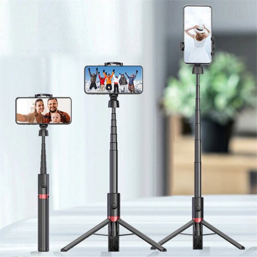 Selfie Stick Bluetooth Foldable Telescopic Tripod Aluminum Alloy Selfie Remote Mini Phone Holder Selfie Stick Tripod