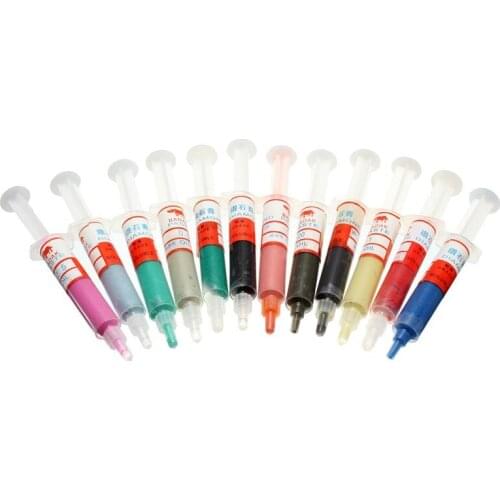 SHGO HOT-12Pcs Diamond Polishing Lapping Paste Compound Syringes 0.5-40 Micrometer 5 Gram