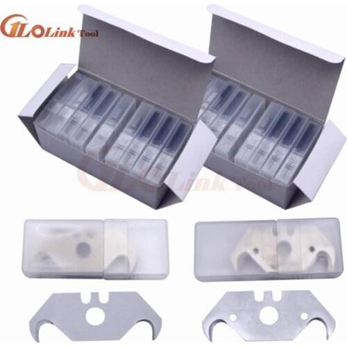 10pcs/set Heavy Duty SK5 Steel Hook Blades Utility Knife Spare Parts Pointed Blades Pocket Knives Blade Tool Gauges