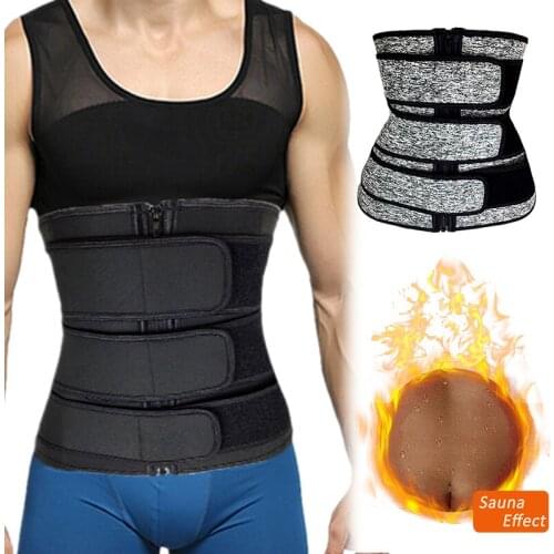 3 Belts Waist Trainer Corset for Men Body Shaper Neoprene Sweat Slimming Belt Sheath Reducing Curve Waist Shapers Trimmer