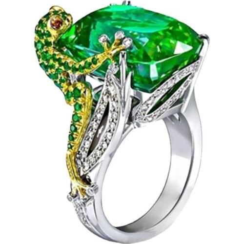 Exquisite Unique Spider Fog Finger Women Shiny CZ Crystals Stone Animal Silver Color Rings Female accessories