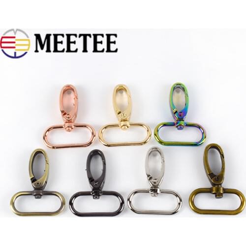 4pcs 16-38mm Metal Buckles for Bag Strap Webbing Lobster Clasp Snap Hook Handbag Hangers DIY KeyChain Leather Part Accessories