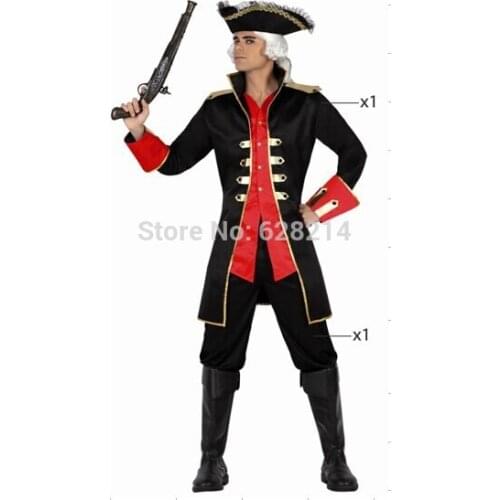 Free shipping- 2016 New Fashion Party Clothing Style Carnival Cosplay Costume for Men Knitted Period Costumes Black Color