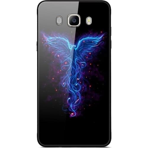 For Samsung Galaxy J7 Phone Case Tempered Glass Case Back Cover Series 1