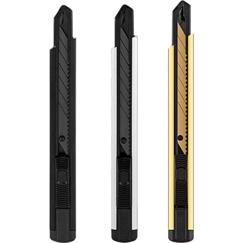 High Carbon Steel Art Knife Gold Metal Blade Self-Locking Design Sharp Angle With Fracture Knife Cutter For Home