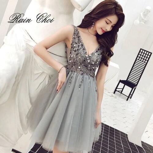 Short Evening Dress 2021 Champagne Burgundy Formal Party Gown Robe De Soiree