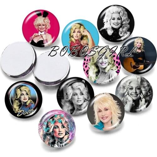 Girl Dolly 12mm/18mm/20mm/25mm/30mm Round Glass Cabochon Flat Back Making Findings P5560