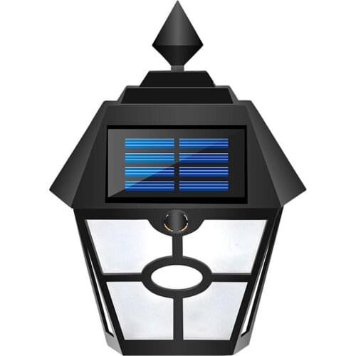 Retro Solar LED Hex Flame Lamp Durable Plastic Waterproof Light Control for Outdoor Garden Courtyard Landscape Lighting