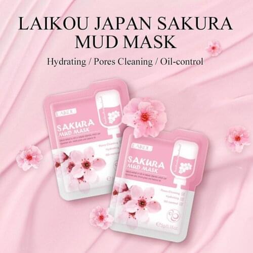 Blossoms Deep Cleaning Shrink Pores Face Mask Moisturizing Oil Control Whitening Nourishing Skin Volcanic Mud Care Mask