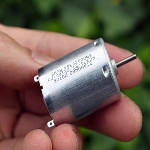 Micro Mini DC 5V 6V Precious Metal Brush 370 Motor Standard RC370 Motor Round 24MM Motor Electric Machinery 6000RPM Silent Mute