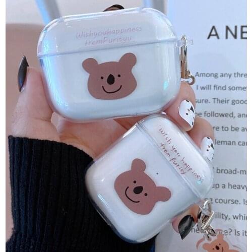 Cute Cartoon Pattern Soft PU Case for Apple AirPods 2 Transparent Earphone Case for Airpods 1 2 3 Funda Capa