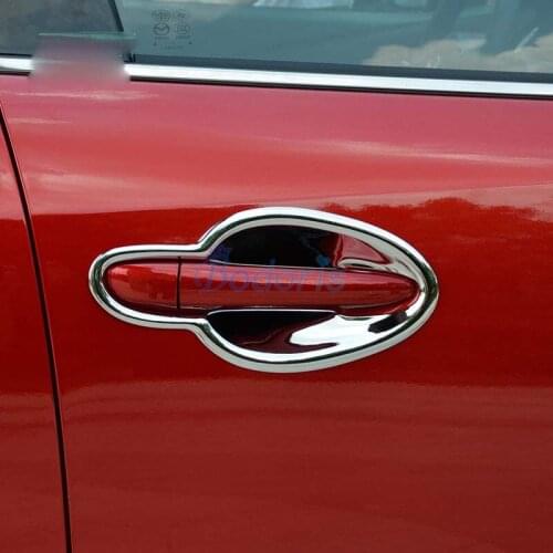 Door Handle Bowl Insert Trim Overlay Panel Chrome Car Styling 2014 2015 2016 2017 2018 For Mazda Atenza Accessories