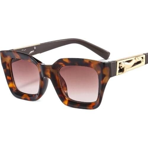 2021 New Fashion Cat Eye Sunglasses Women Men Gradients Lens Metal Leopard Frame Brand Designer Luxury Trend Sun Glasses UV400