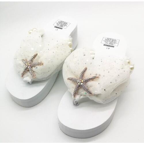 HAHAFLOWER New lace woman star Beach Flip Flop slippers Flip-flops Platform slipper summer womans slipper Beach free shipping