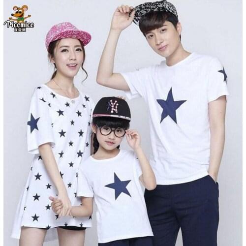 Family Clothing New 2020 fashion mother father baby cotton family look short sleeve Family Matching Outfits Mommy and Me Clothes