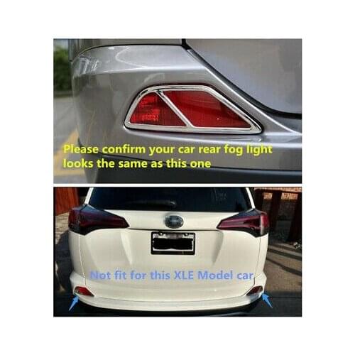 ABS Chrome Rear Tail Fog Light Lamp Cover Trim 2pcs For Toyota RAV4 2016 - 2017