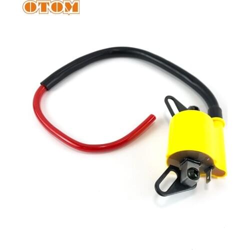 OTOM New Motorcycle Ignition Coil Universal For ATV UTV Dirt Bike Engine Spark Plug Nozzle Ignition Booster High Pressure Coils
