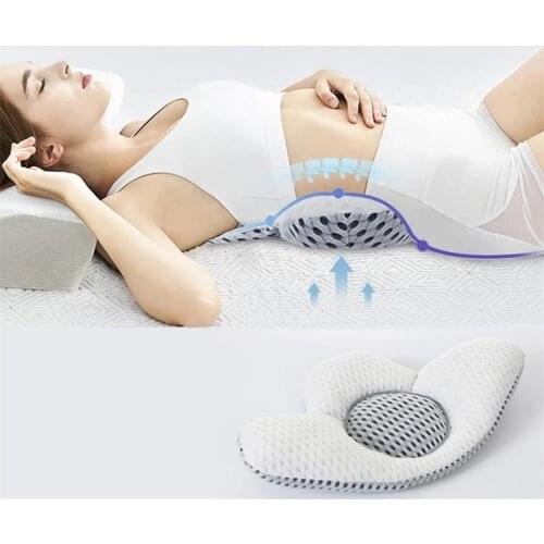 Comfort Lumbar Support Pillow Sleep Cushion Waist Pad Relaxing Spine Sleeping Semicircular Lower Back Support Cushion