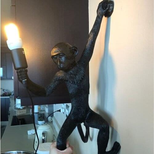 Resin Monkey Pendant Lamps Hanging Wall Living Room Light Home Pendante lustre E27 Bulb kroonluchter Luminaria Luces Decoracion