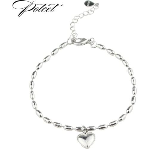 POTCET Unisex Love Bracelet Geometric Retro Hip Hop Personality Party Travel Commemorative Jewelry