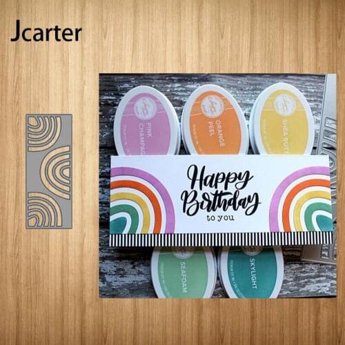 Rectangle Hollow Rainbow New Design Metal Cutting Dies Craft Stencil Diy Scrapbooking Handmade Card Make Shape Album Decor Model