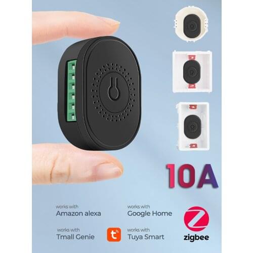ZigBee Switch Module On-Off Breaker 2 Way Control Smart Switch Controller Remote Control Switch Compatible with Voice Assistants