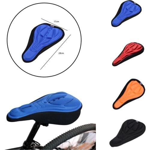 1PC Mountain Bike Saddle Cover Cycling Thickened Extra Comfort Ultra Soft Silicone 3D Gel Pad Cushion Cover Bicycle Saddle Seat
