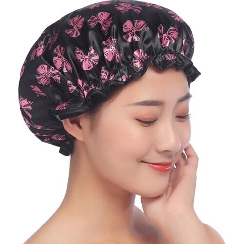 1 Pc Practical Shower Cap Waterproof Adult Women Shower Bath Bath Cap Shampoo Cap Cute Hood Kitchen Ladies Oil Fume-proof Cap