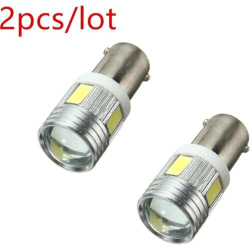 2pcs/lot Super Bright 5730 5630 BA9S 120LM DC12V 1.2W 6 SMD Auto LED Super White Interior Side Tail Wedge Light Bulb Lamp